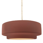Radiance Pendant - Brushed Brass / Canyon Clay