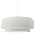Radiance Pendant - Brushed Brass / Matte White