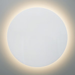 Ambiance Disc Backlit Wall Sconce - Gloss White