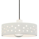 Perforated Dish Pendant - Dark Bronze / Bisque