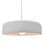 Radiance Spire Pendant - Brushed Brass / Bisque