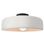 Radiance Spire Semi Flush Ceiling Light - Matte Black / Bisque