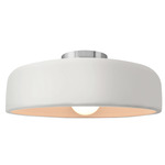 Radiance Spire Semi Flush Ceiling Light - Brushed Nickel / Bisque