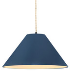 Radiance Avola Pendant w/ Beige Cord - Matte Black / Midnight Sky