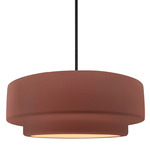 Radiance Tier Stem Pendant - Matte Black / Canyon Clay