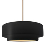 Radiance Tier Stem Pendant - Brushed Brass / Carbon