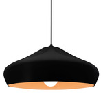 Radiance Crease Large Pendant - Matte Black / Carbon / Champagne Gold