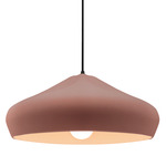 Radiance Crease Large Pendant - Matte Black / Canyon Clay
