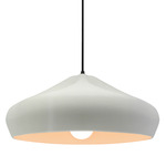 Radiance Crease Large Pendant - Matte Black / Matte White