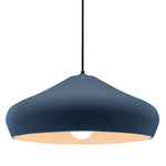 Radiance Crease Large Pendant - Matte Black / Midnight Sky