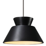Trapezoid Stem Pendant - Brushed Nickel / Carbon
