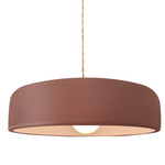 Radiance Spire Pendant - Brushed Brass / Canyon Clay