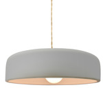Radiance Spire Pendant - Brushed Brass / Matte White