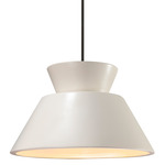Radiance Large Trapezoid Stem Pendant - Matte Black / Matte White