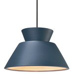 Radiance Large Trapezoid Stem Pendant - Matte Black / Midnight Sky