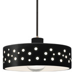Perforated Dish Pendant - Antique Brass / Carbon