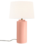 Luminance Tower Table Lamp - Gloss Blush / White