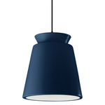 Radiance Trapezoid Tall Pendant w/ Black Cord - Matte Black / Midnight Sky