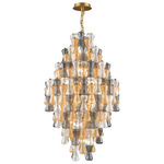 Veneto Chandelier - Aged Brass / Amber / Clear / Smoke