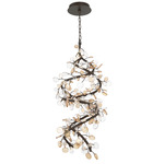 Pisa Vertical Chandelier - Black / Gold