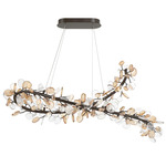 Pisa Oval Chandelier - Black / Gold
