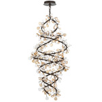 Pisa Vertical Chandelier - Black / Gold
