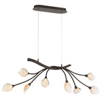 Modena Linear Chandelier - Black / Clear
