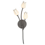 Belluno Wall Sconce - Brushed Vintage Gray / Etched Glass