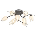 Belluno Ceiling Light - Brushed Vintage Gray / Etched Glass