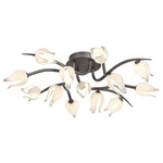 Belluno Ceiling Light - Brushed Vintage Gray / Etched Glass