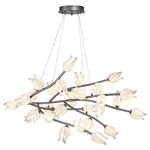 Belluno Chandelier - Brushed Vintage Gray / Etched Glass
