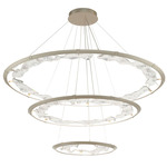 Nettuno Tiered Chandelier - Metallic Brushed Champagne / Clear