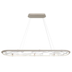 Nettuno Oval Chandelier - Metallic Brushed Champagne / Clear