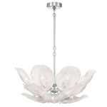 Corato Chandelier - Chrome / Translucent White
