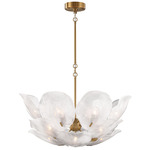 Corato Chandelier - Brushed Brass / Translucent White