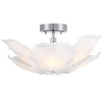 Corato Convertible Ceiling Light / Pendant - Chrome / Translucent White
