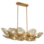 Corato Linear Chandelier - Brushed Brass / Anti-Gold