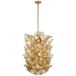 Corato Vertical Chandelier - Brushed Brass / Anti-Gold