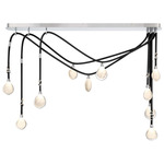 Bellissima Linear Multi-Light Chandelier - Black / Chrome