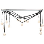 Bellissima Linear Multi-Light Chandelier - Black / Chrome