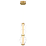 Milazzo Pendant - Antique Brass / Clear