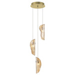 Sorrento Round Multi Light Pendant - Gold / Amber