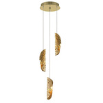Sorrento Round Multi Light Pendant - Gold / Copper Leaf