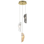 Sorrento Round Multi Light Pendant - Gold / Amber / Clear / Smoke