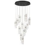 Sorrento Round Multi Light Chandelier - Black / Clear