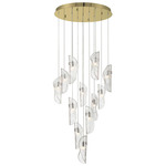 Sorrento Round Multi Light Chandelier - Gold / Clear