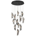 Sorrento Round Multi Light Chandelier - Black / Smoke