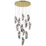 Sorrento Round Multi Light Chandelier - Gold / Smoke