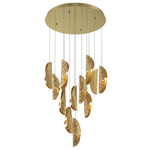 Sorrento Round Multi Light Chandelier - Gold / Copper Leaf