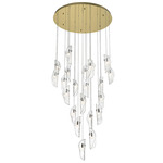 Sorrento Round Multi Light Chandelier - Gold / Clear